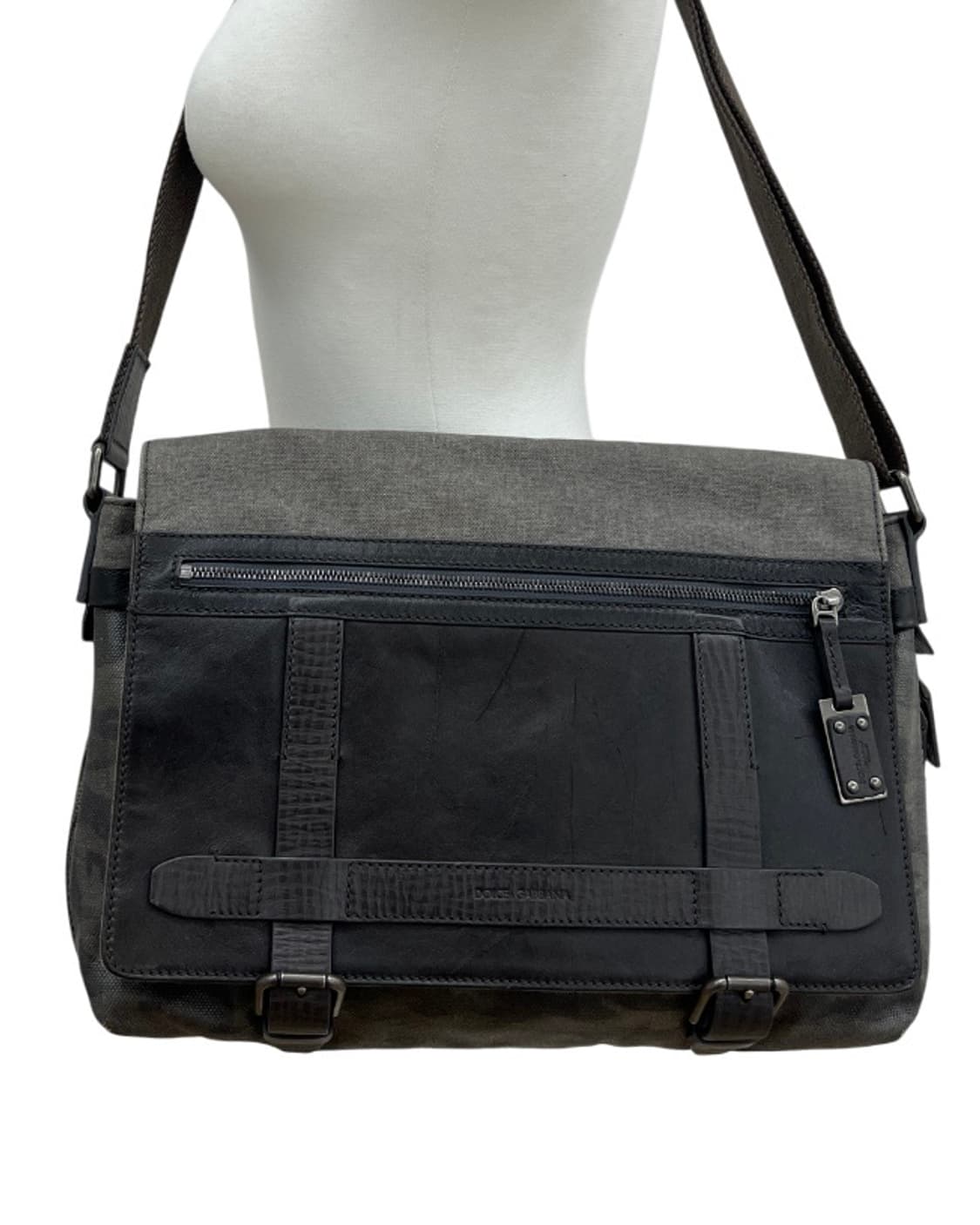돌체앤가바나 레더 캔버스 크로스백 상품이미지4