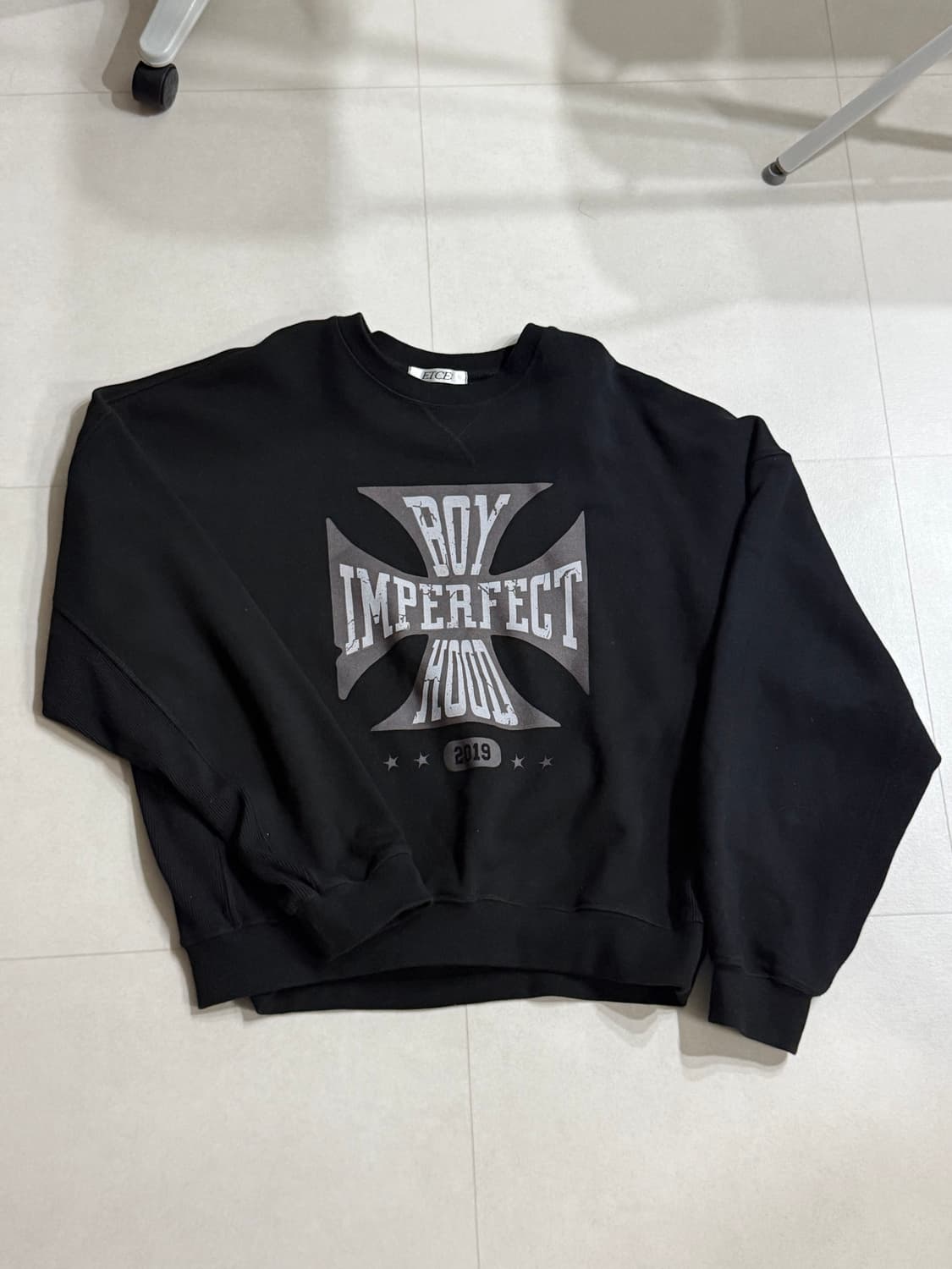 ETCE BOY HOOD CROSS SWEATSHIRTS (BLACK) 상품이미지4