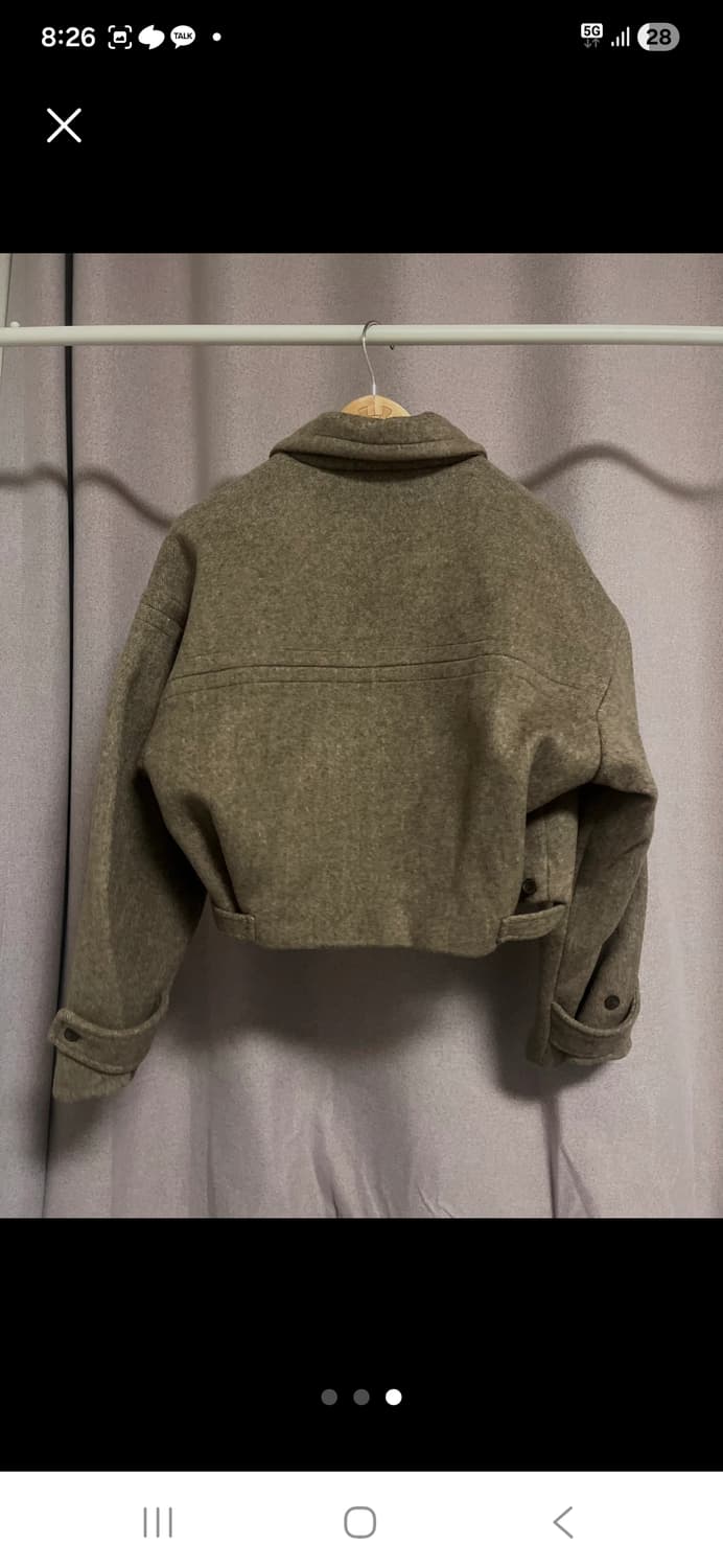 베이지브라운 숏 코트 상품이미지3