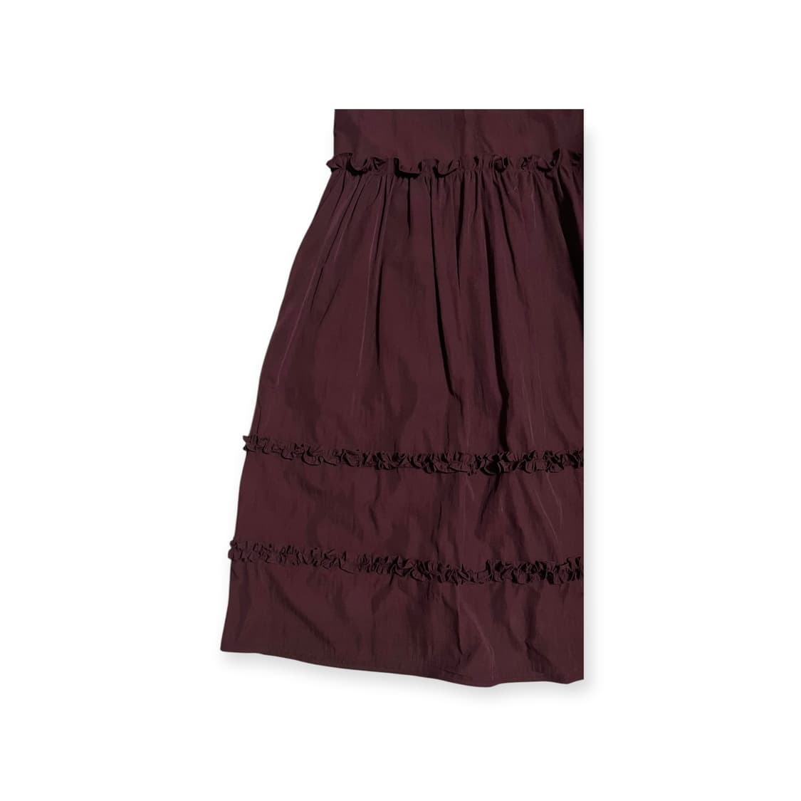 프릴 나일론 롱 원피스 상품이미지3