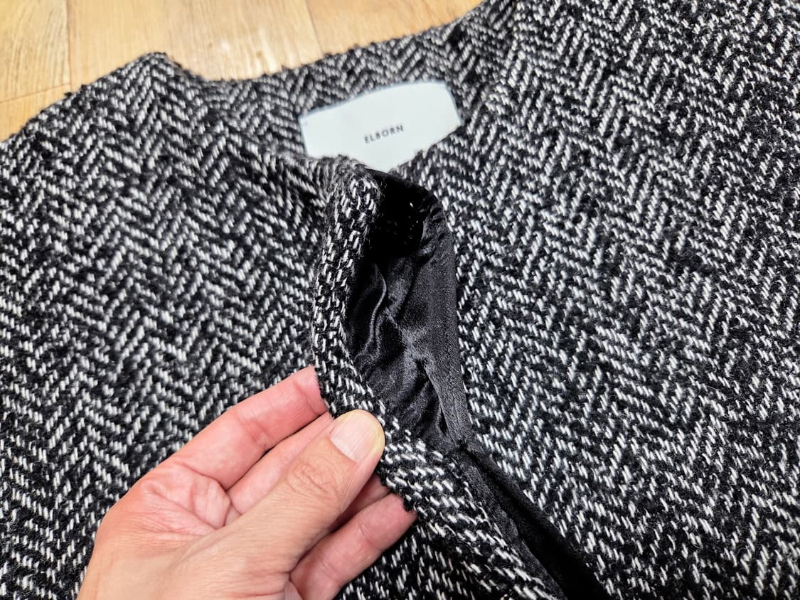 엘보른(ELBORN) 헤링본 울 코쿤코트 55-66 새상품 상품이미지7