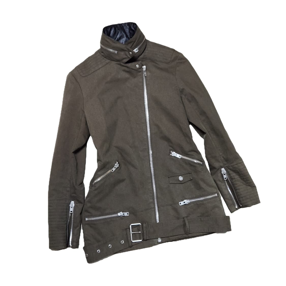 펑크 카키 라이더 자켓 punk jacket 상품이미지2