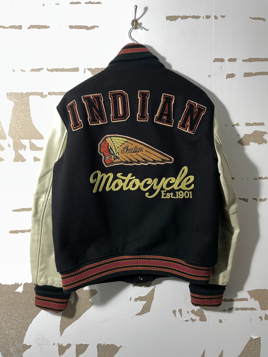 90‘s 인디안모터사이클 바시티 자켓 상품이미지2