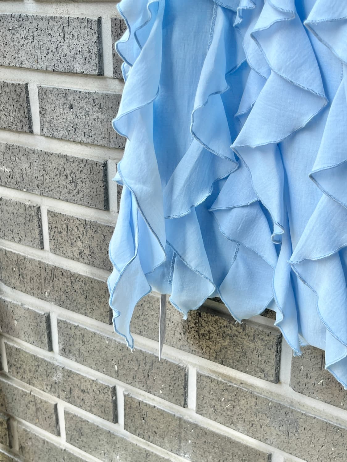 Estnation 러플 스커트 라이트 블루 상품이미지6