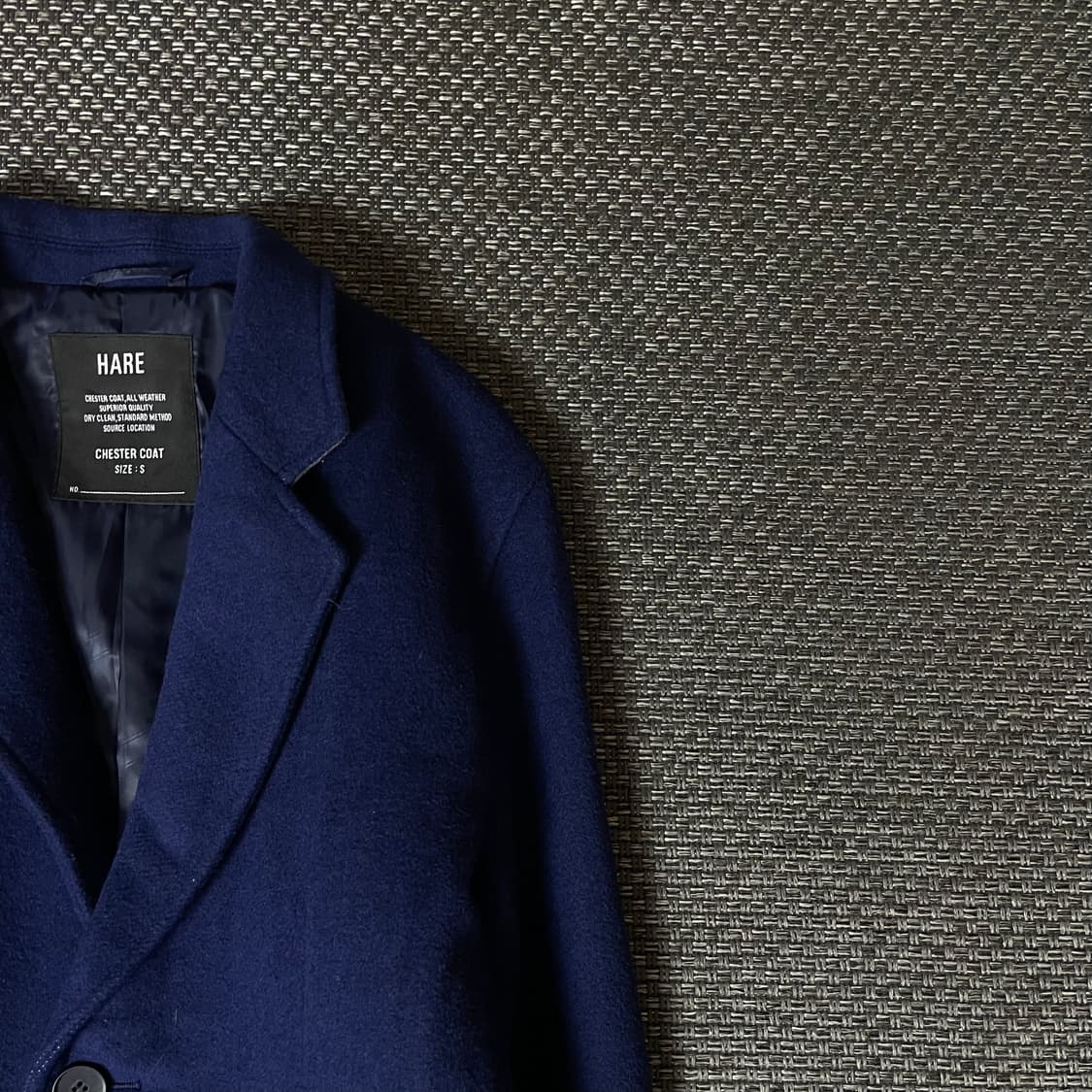 HARE 네이비 투포켓 코트 S 상품이미지3