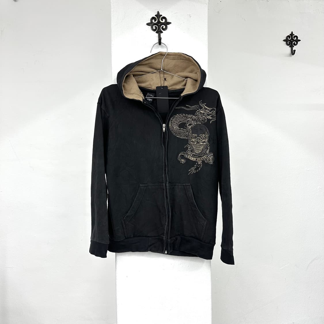 Skull embroidery hood zip-up 상품이미지3