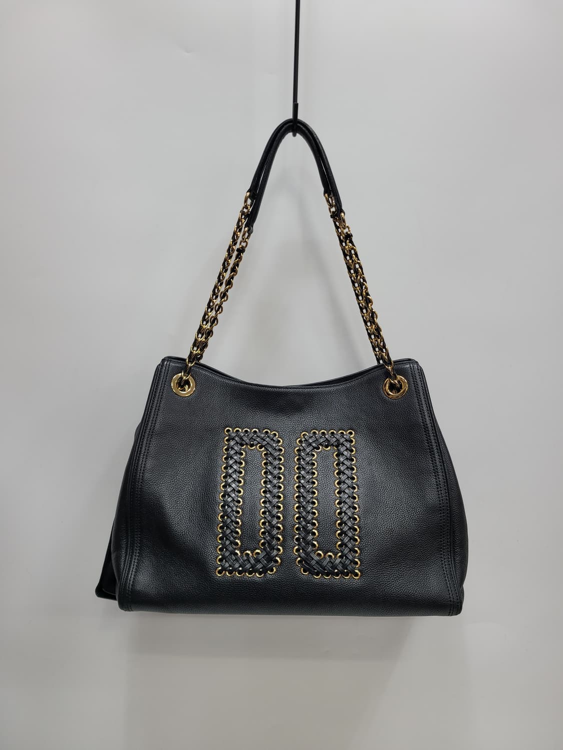 DAKS 닥스 DD로고 가죽 숄드백 / 블랙 상품이미지1