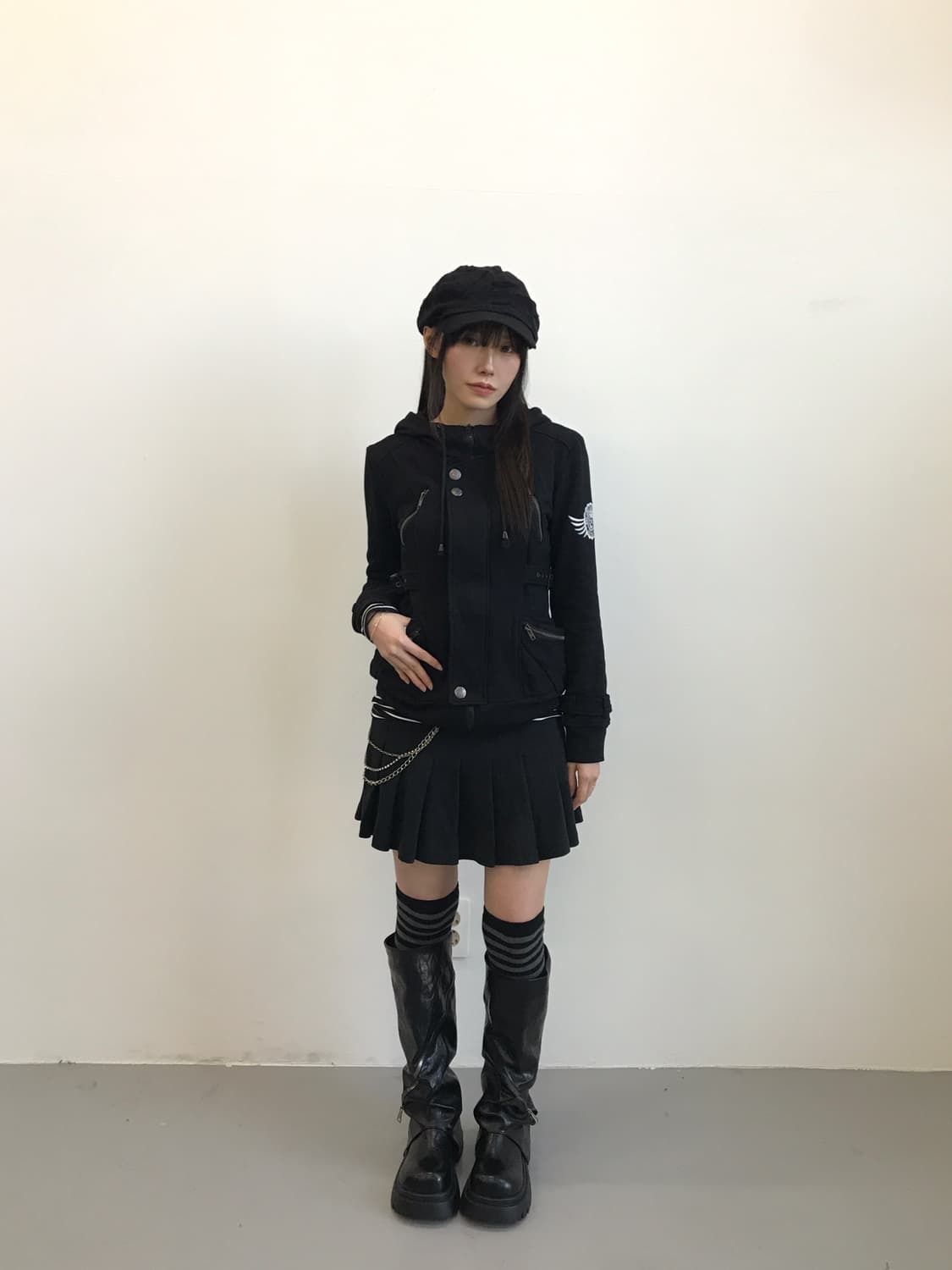 LIZ LISA Y2k Wing Graphic Hooded Jacket 상품이미지1