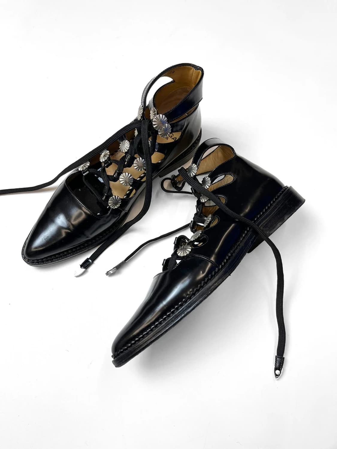 TOGA PULLA 재팬 레이스업 가죽 컷아웃 슈즈 A1578 상품이미지1