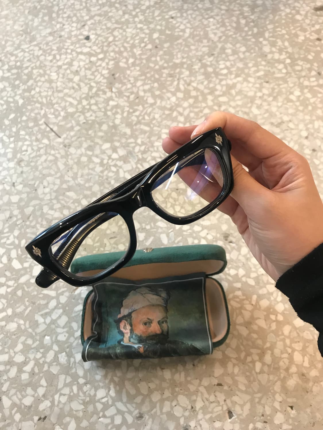 Pisalon Black Frame Glasses with Case 상품이미지3