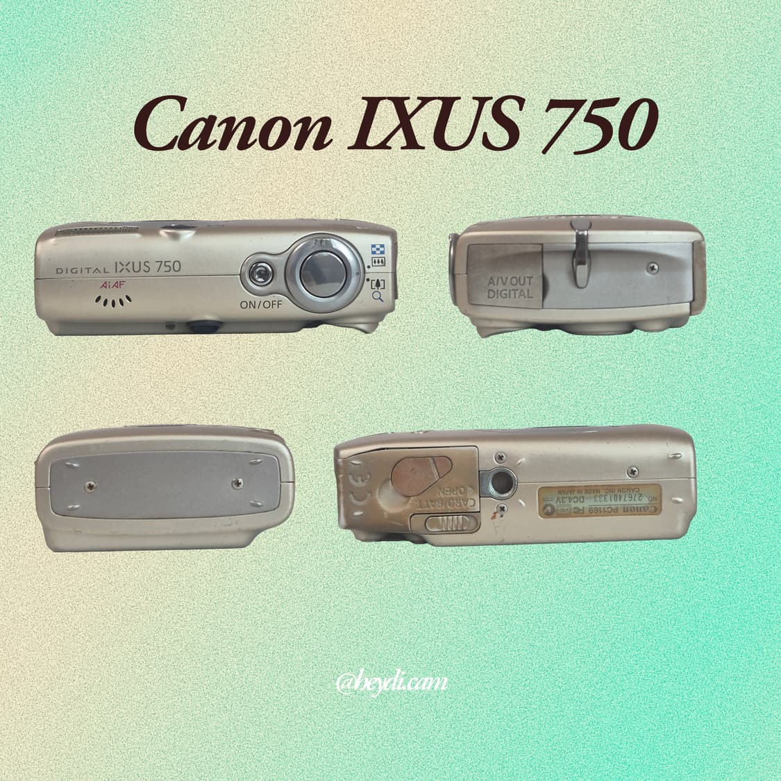 (아일릿 원희) 캐논 ixus750 IXY700 골드 상품이미지3