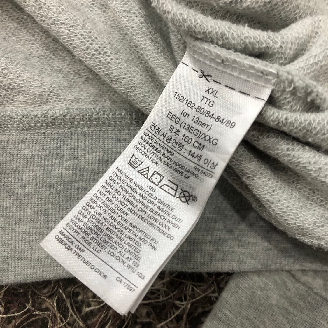 갭 걸즈 핑크 로고 후드집업 상품이미지4