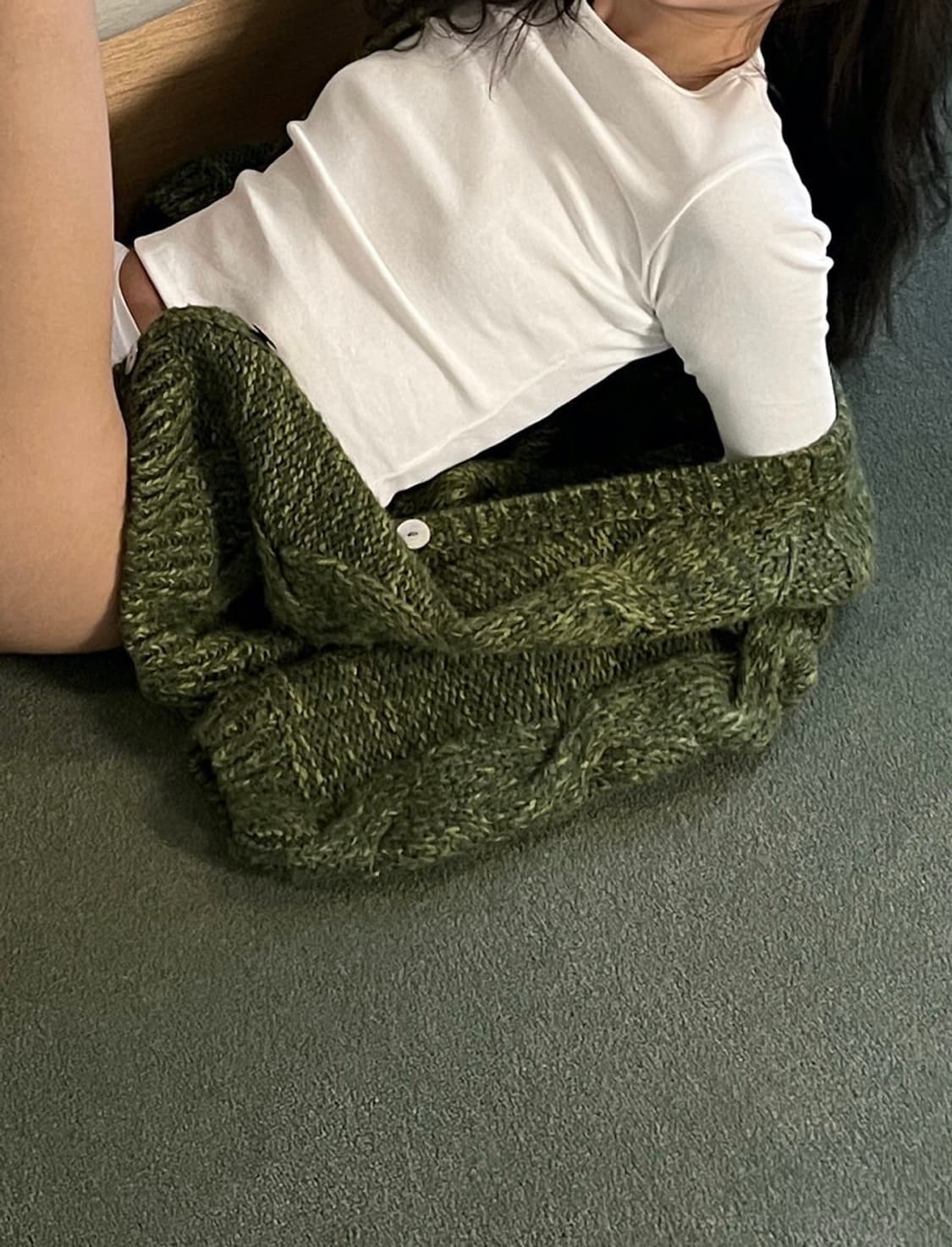 글로니 베키 가디건 그린 상품이미지3