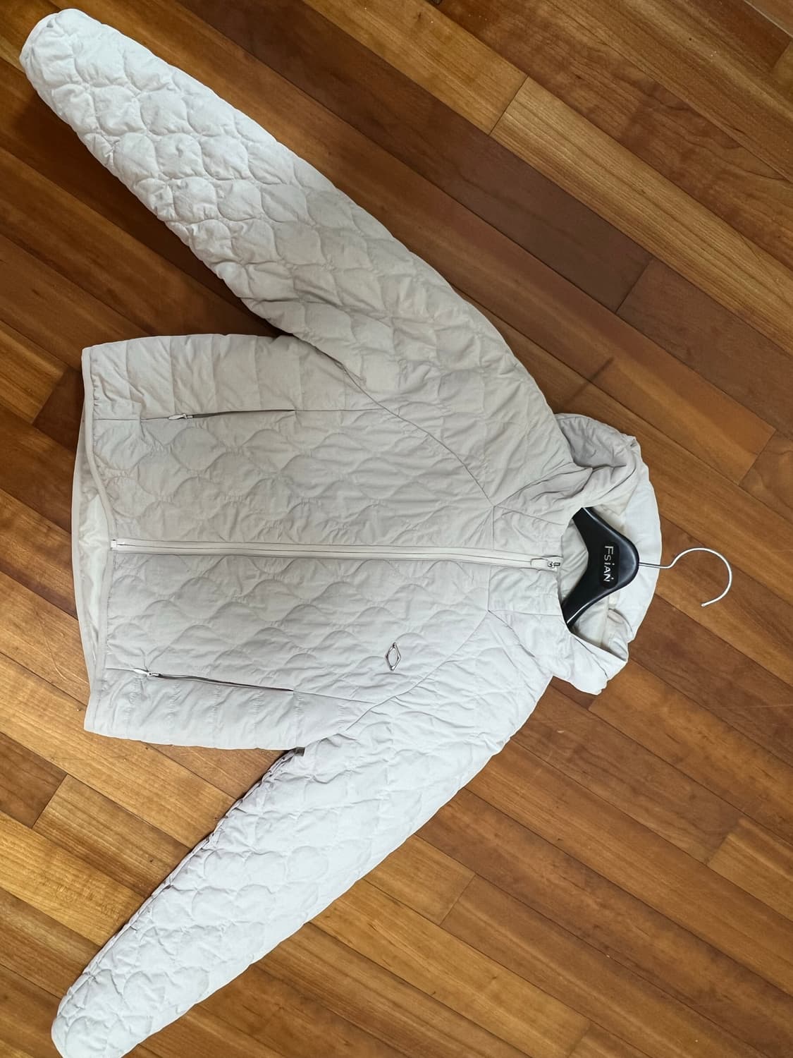 미스치프 퀼티드 후디드 자켓 아이보리 S 상품이미지3