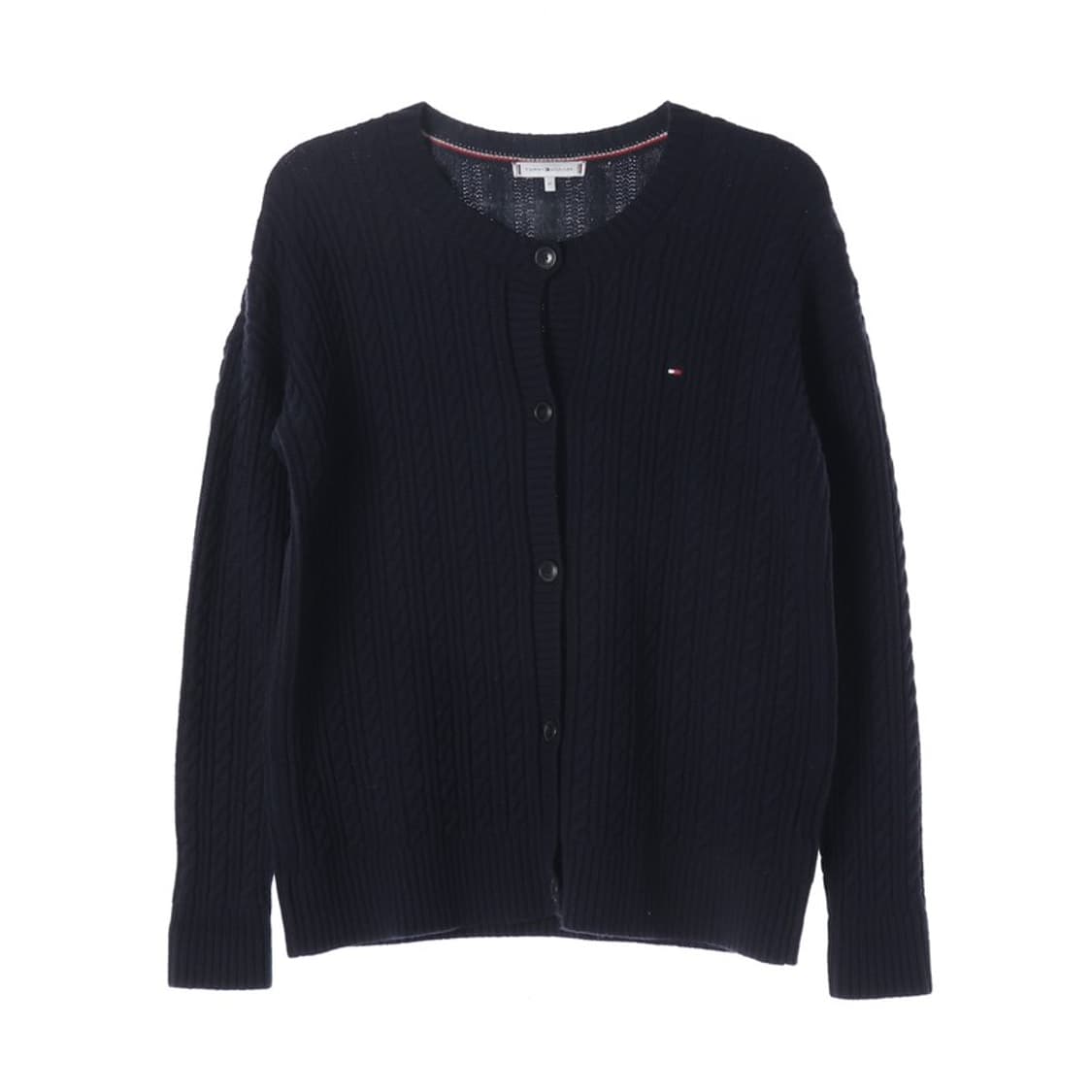 타미힐피거 클래식 케이블 꽈배기 가디건 네이비 M 상품이미지1