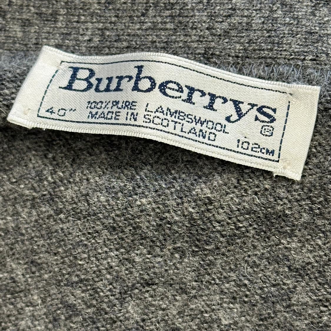 40 버버리 그레이 램스울 브이넥 가디건 상품이미지4