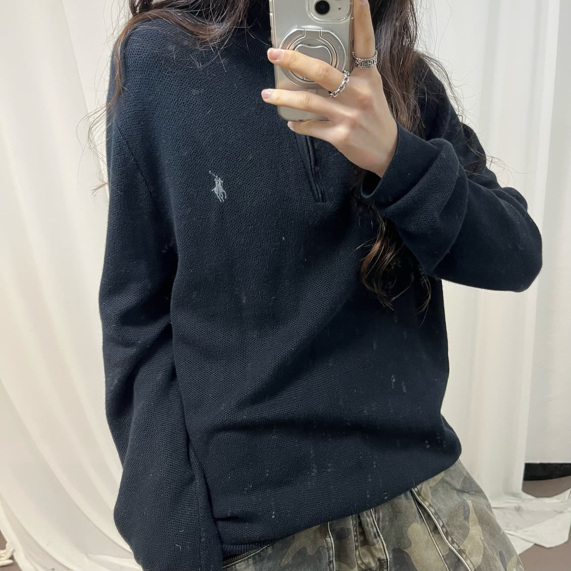 Polo Black Half-zip Knit 상품이미지3