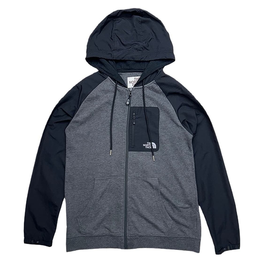 노스페이스 그레이/블랙 컬러 배색 후드집업 L 상품이미지1