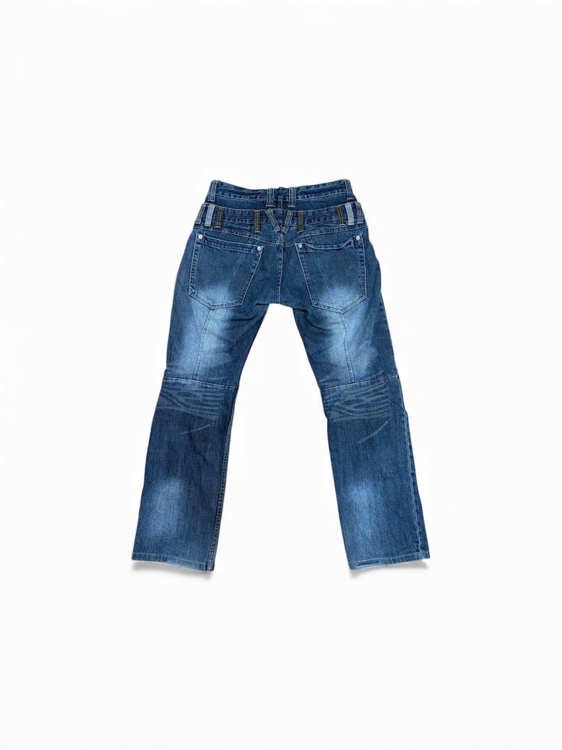 일본 빈티지 지퍼 디테일 새깅 팬츠 상품이미지2