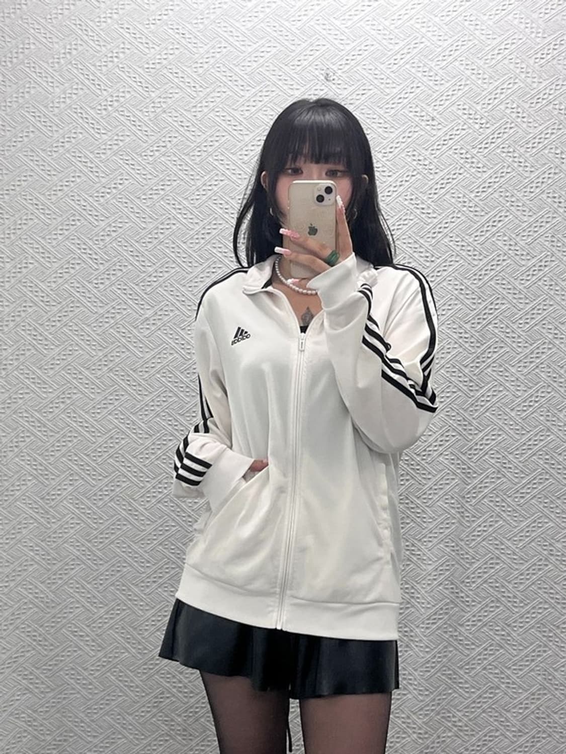 아디다스 빈티지 여리핏 검흰 오레오 져지 집업 2XL C12537 상품이미지2