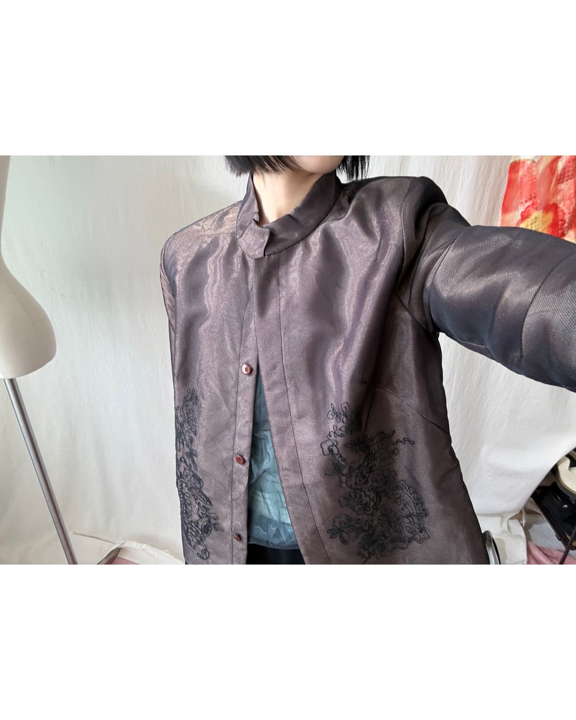 Bon CILIE 오간자 차이나카라 자켓 상품이미지2