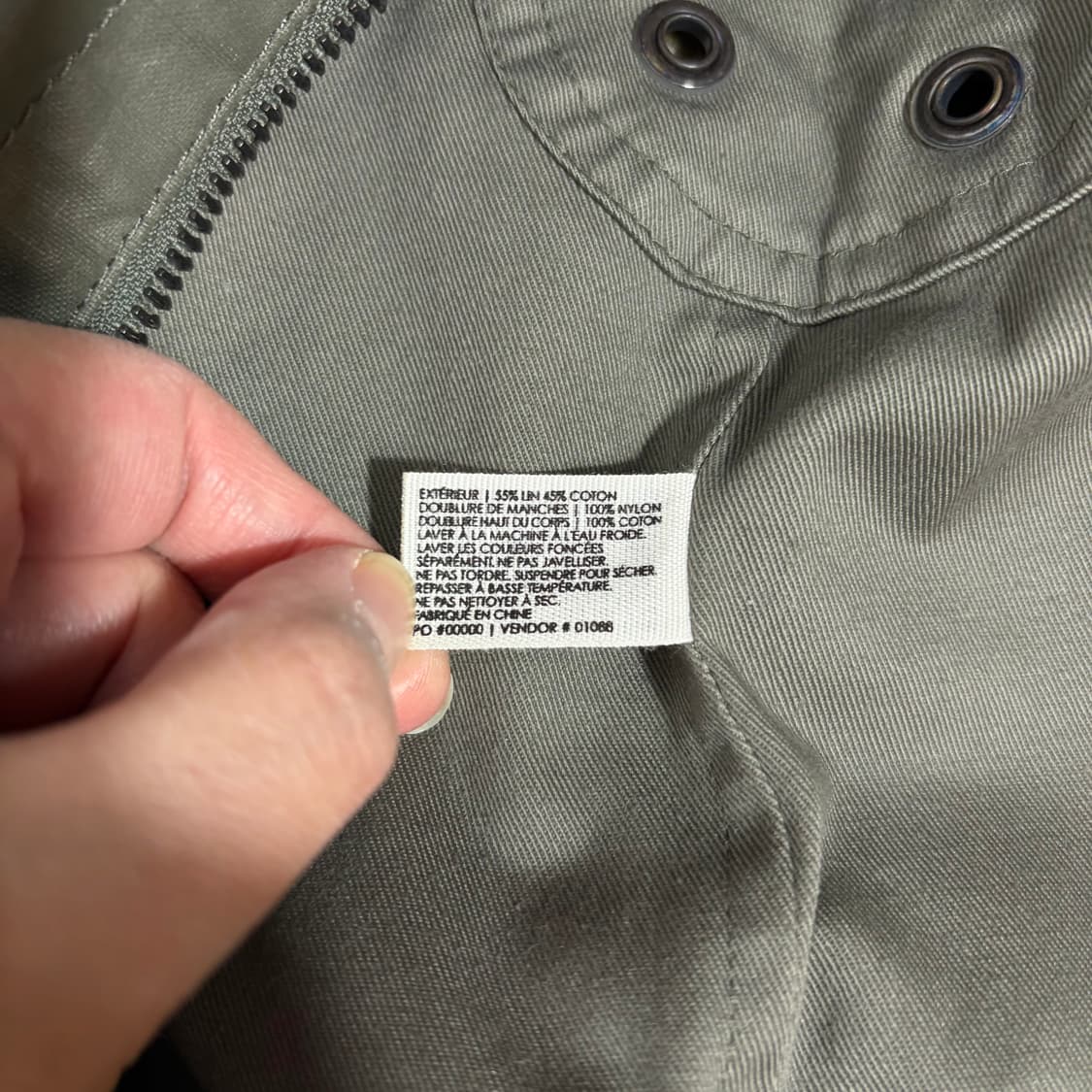 클럽모나코 카키색 워크웨어 야상 자켓(S) 상품이미지8