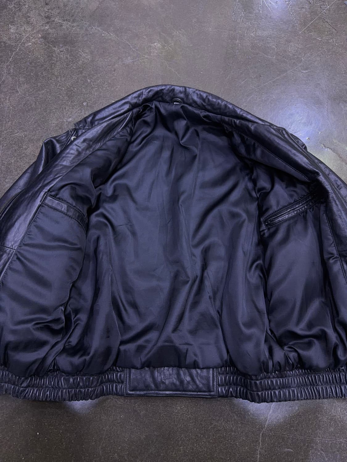 플래닛 할리우드 워싱턴 자수 양가죽 레더 봄버자켓 M 상품이미지10