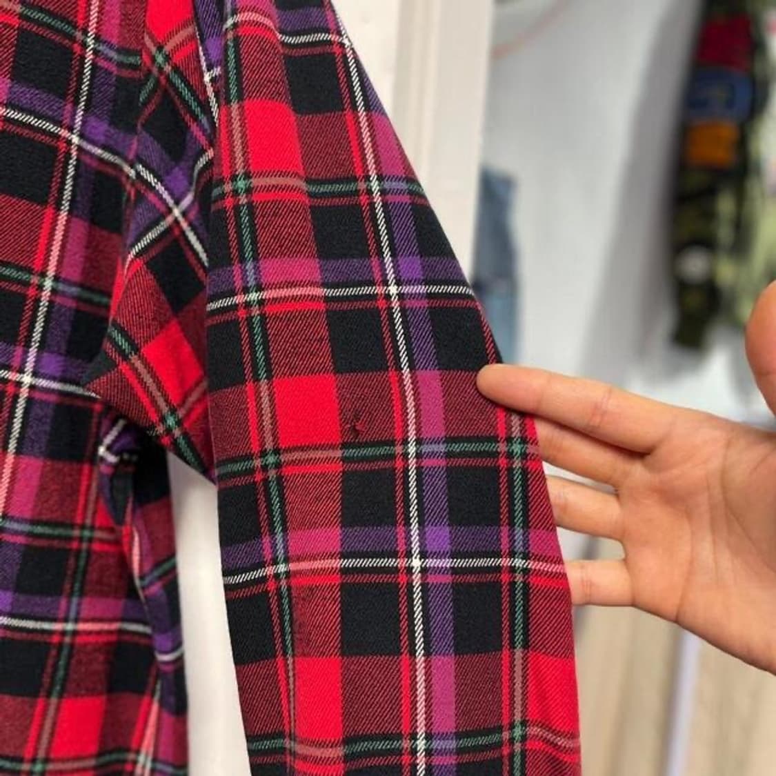 랄프로렌 폴로 타탄 체크 플란넬 셔츠 (XL)   상품이미지3