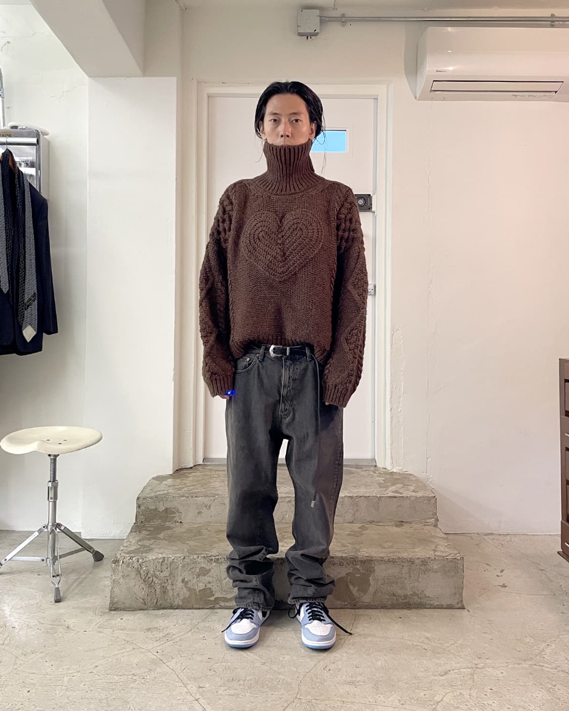 21AW Magliano 마리아노 아란 하트 터틀넥 스웨터 M 상품이미지7