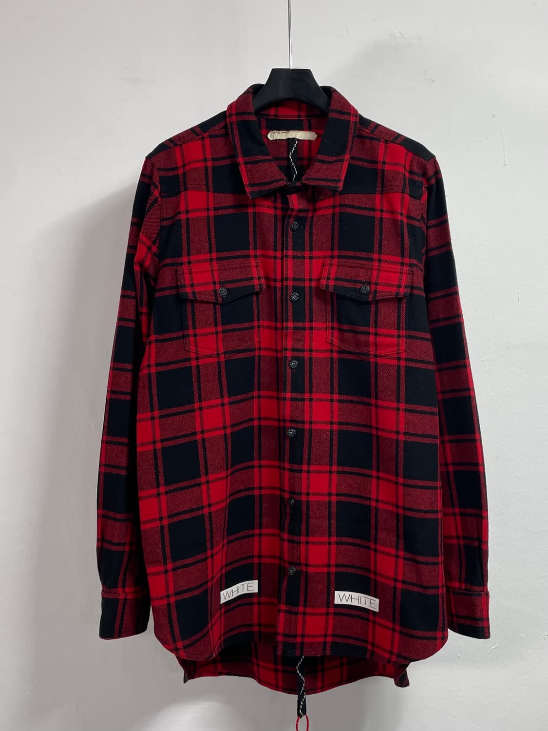 오프화이트 체크 플란넬 셔츠 (on.568) 상품이미지2