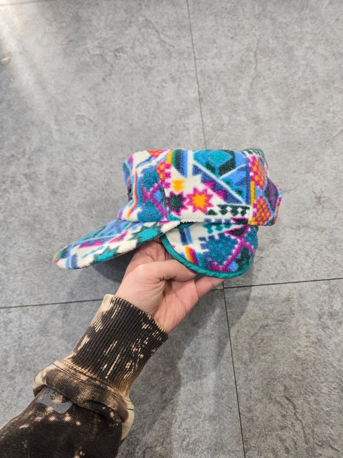 90's wing sports 이어플랩 플리스 캡 상품이미지5