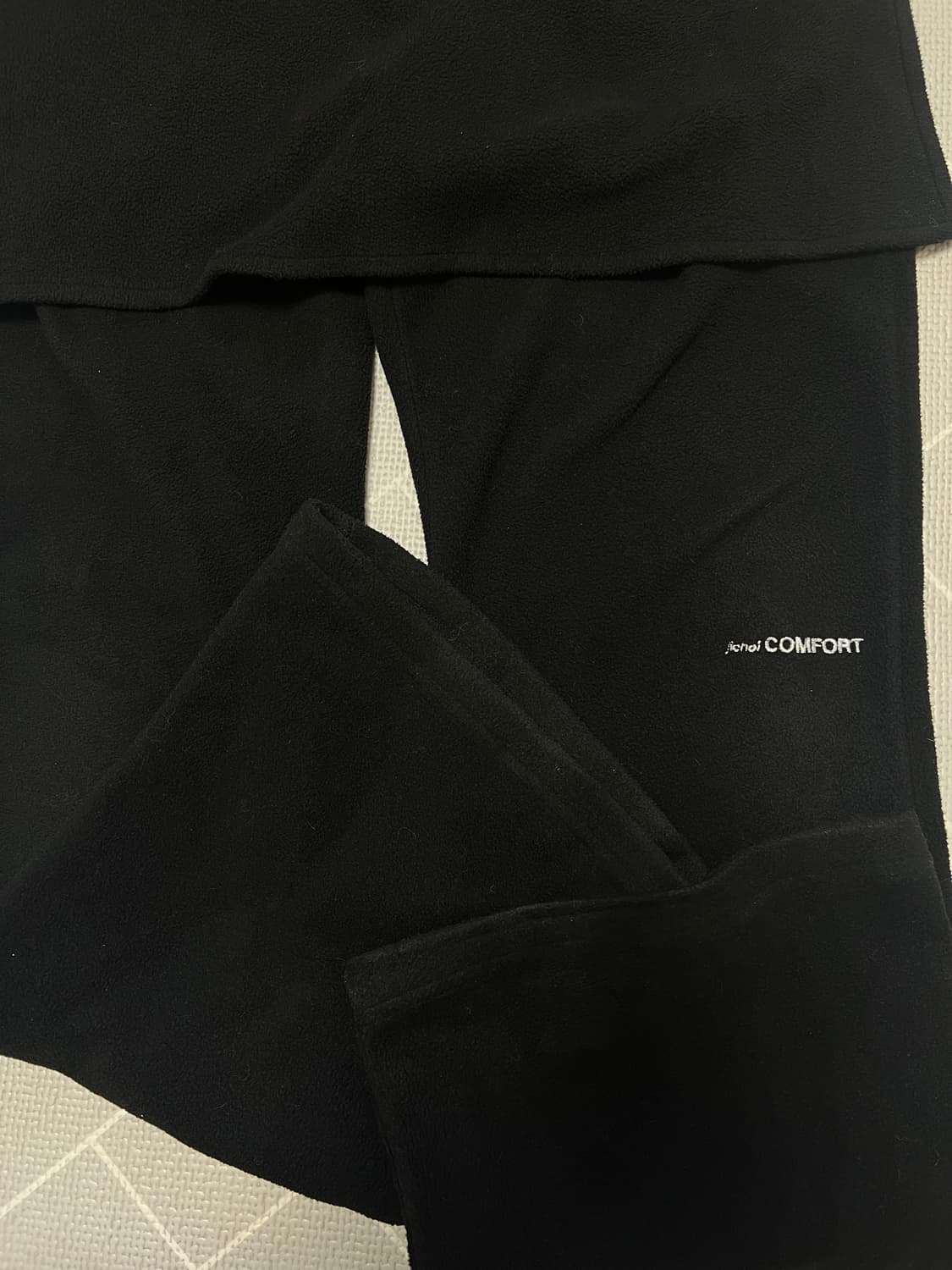 지초이 플리스 레이어드 팬츠 24-006 40cm 블랙 1사이즈 상품이미지3