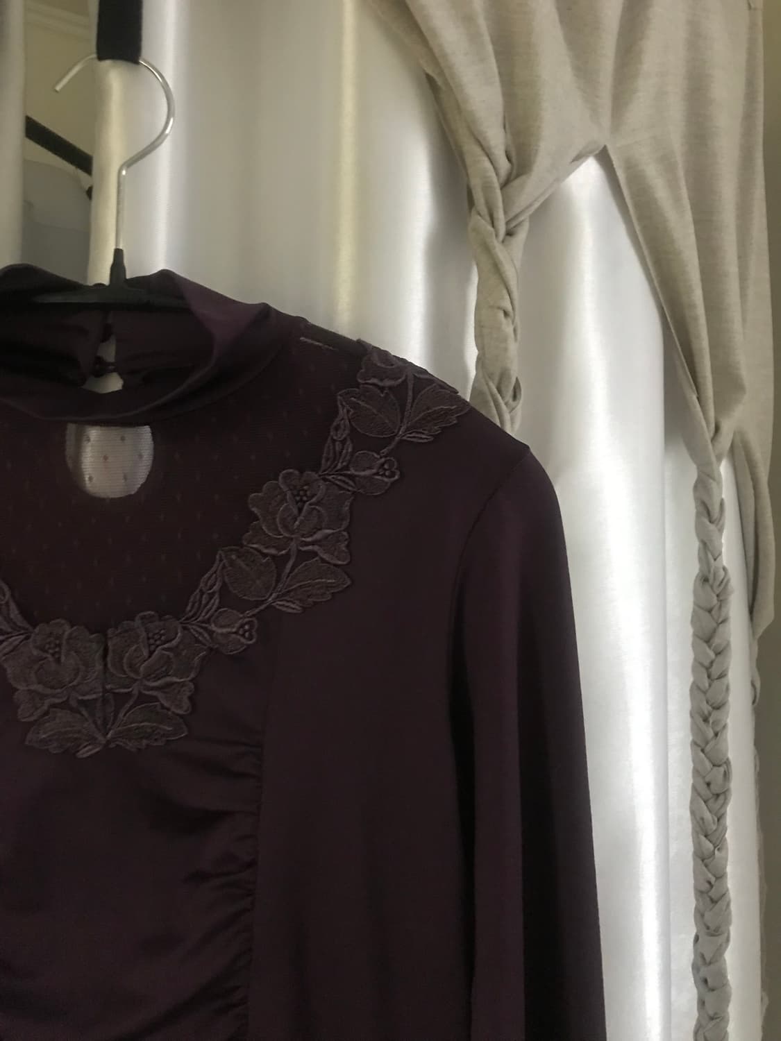 vintage purple lace shirring top 상품이미지6