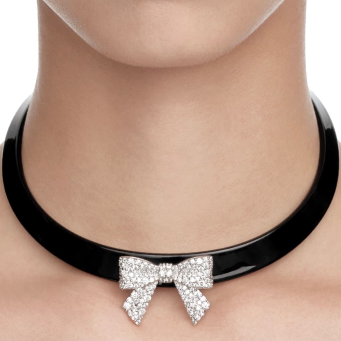 슈슈통 파베 세팅 리본 목걸이 상품이미지3