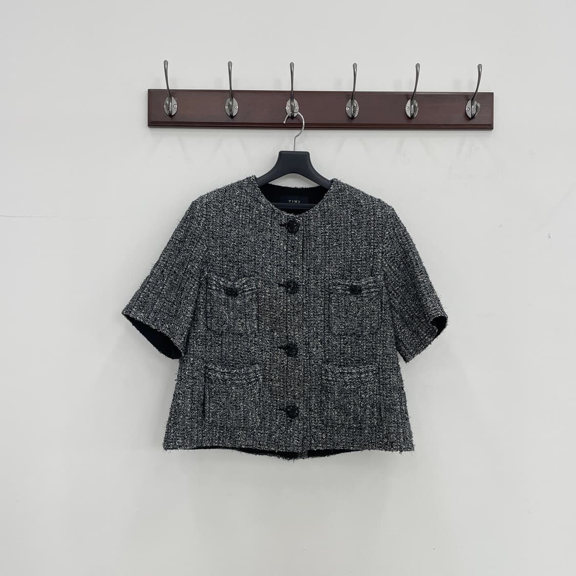 타임 반팔 트위드 자켓 66-77 상품이미지1