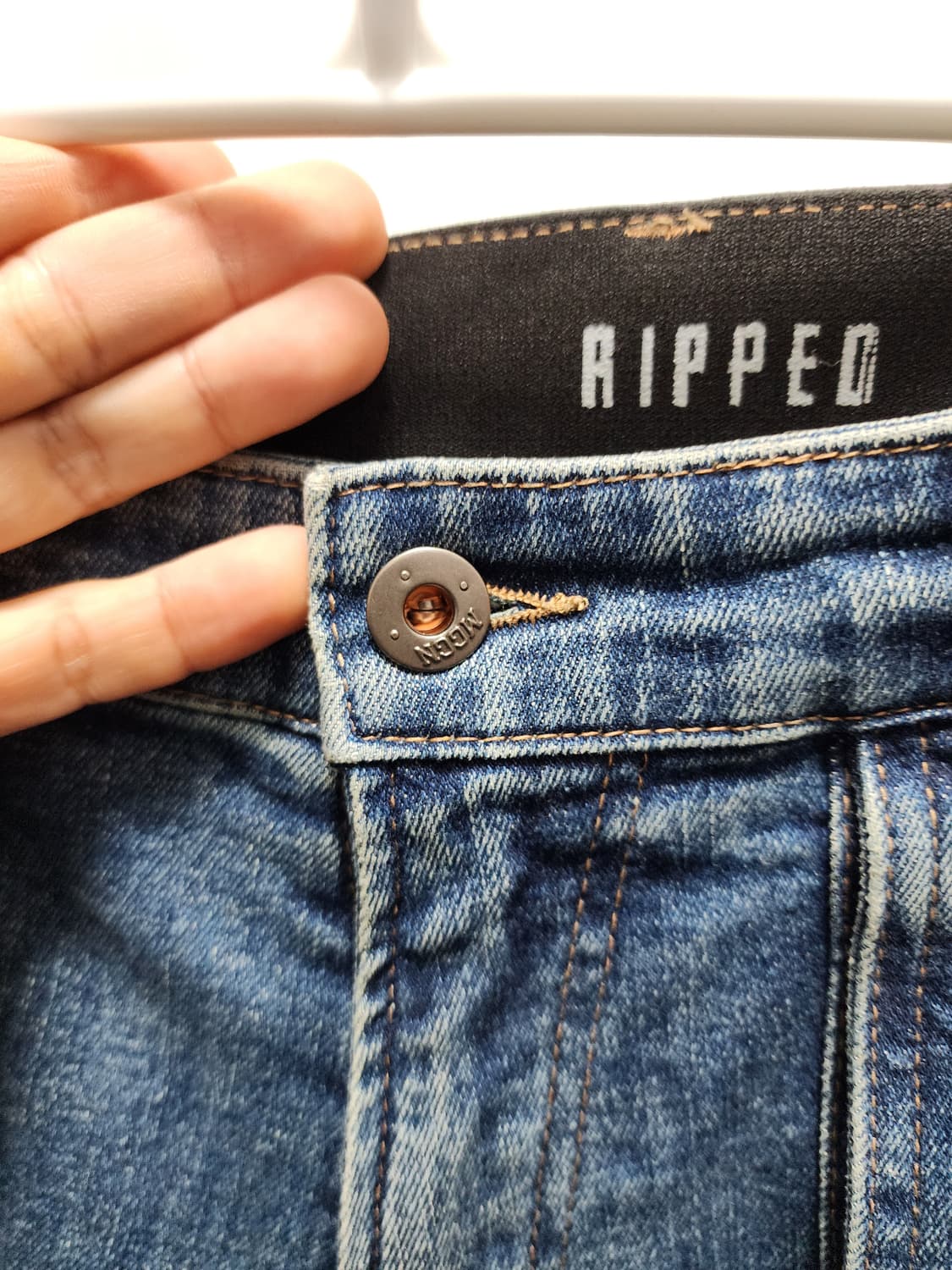 맥우드건 마굿간 퍼티그 데님 조거팬츠  상품이미지4