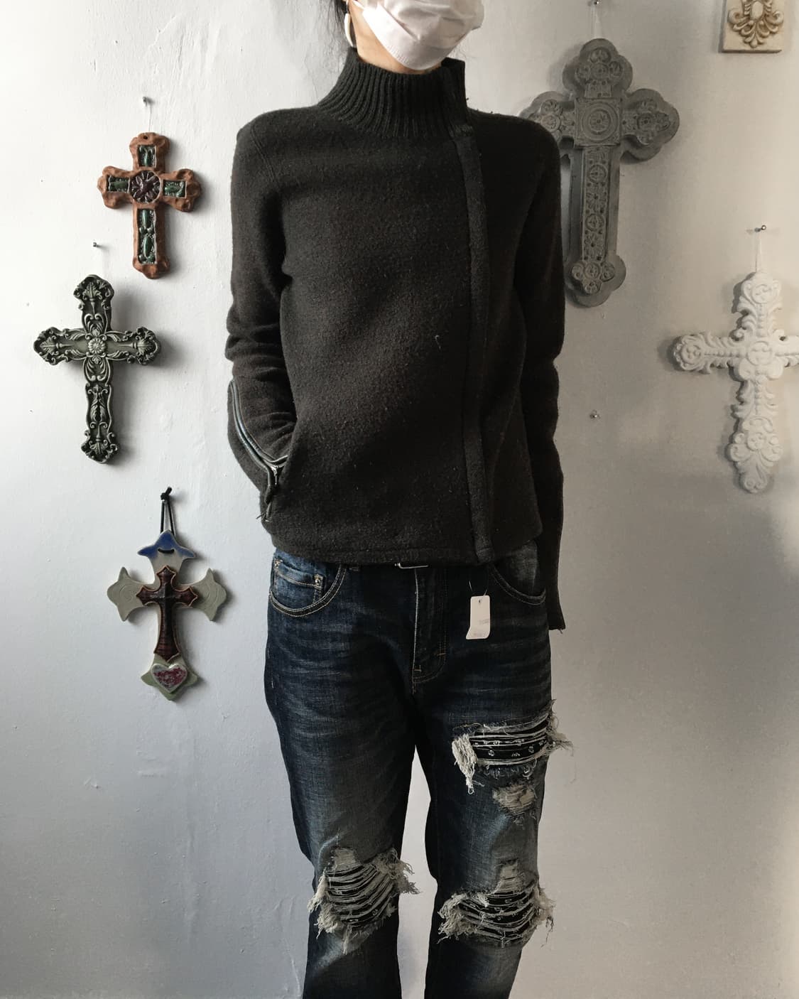 Jill stuart high neck knit jacket 상품이미지1