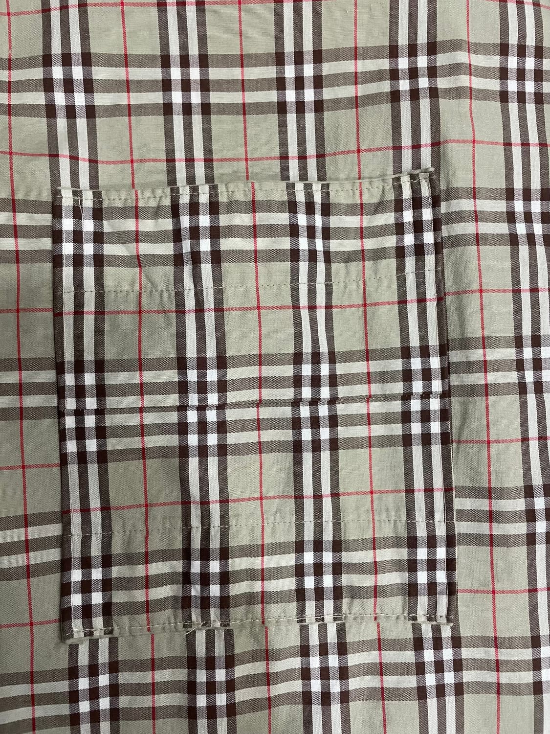 버버리 일본판 노바체크 파자마 셔츠 연카키 상품이미지6