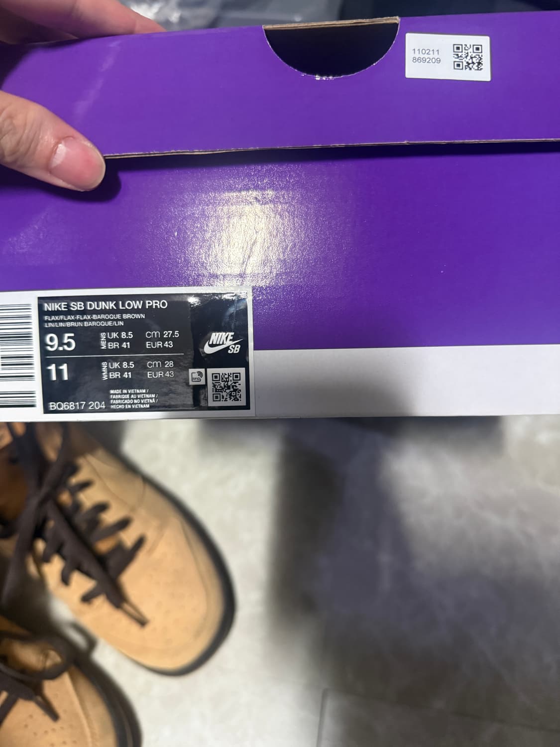 275사이즈 나이키 덩크 로우 위트 2023 상품이미지9