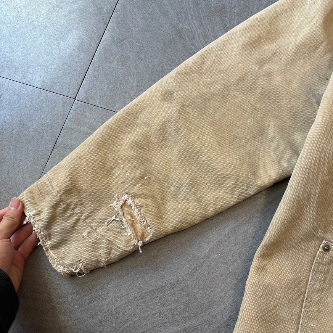 칼하트 정품 C02 베이지 덕 초어 자켓 상품이미지5