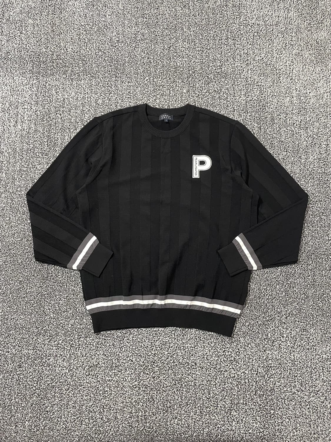 빈티지9. 파리게이츠 패치 로고 세로 스트라이프 니트 긴팔 티셔츠 상품이미지1