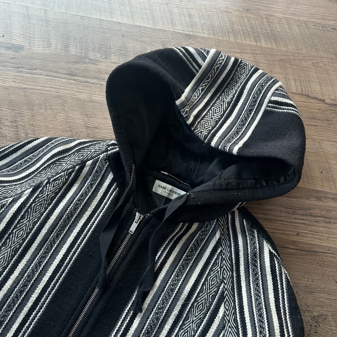 생로랑 자카드 후드 자켓 상품이미지3