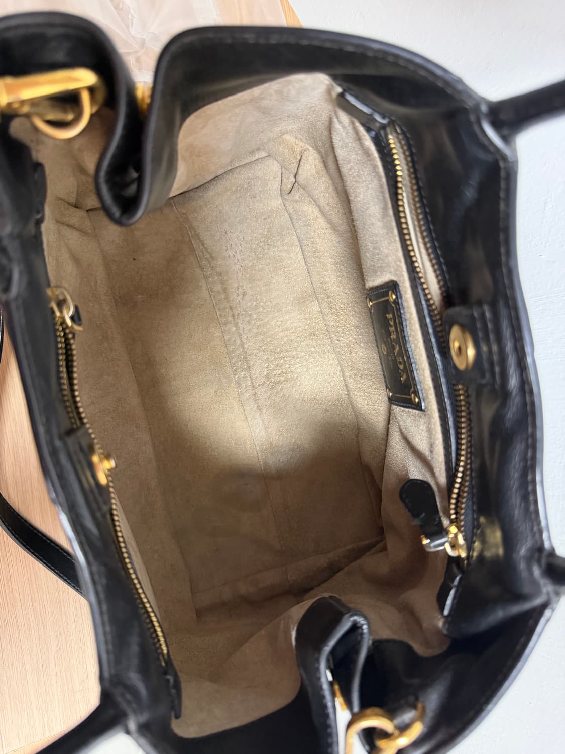 [정품] 프라다 블랙 투웨이백  상품이미지6