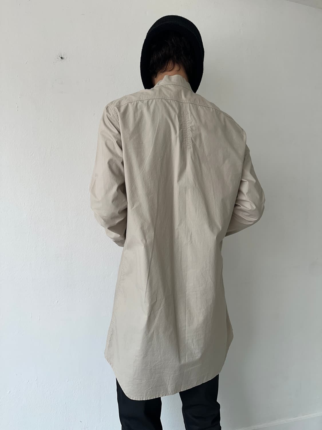 릭오웬스 FAUN 베이지 하이넥 셔츠 자켓 상품이미지2