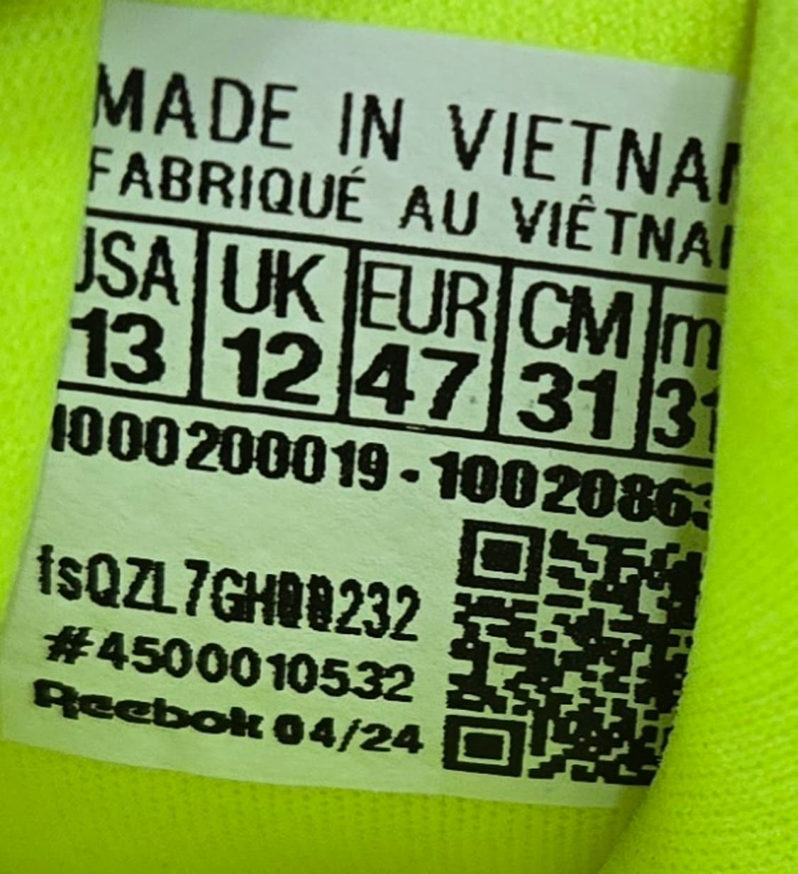 리복 미착용 310mm- 나노 짐 문 화이트  라임 트레이닝 스니커즈 상품이미지7