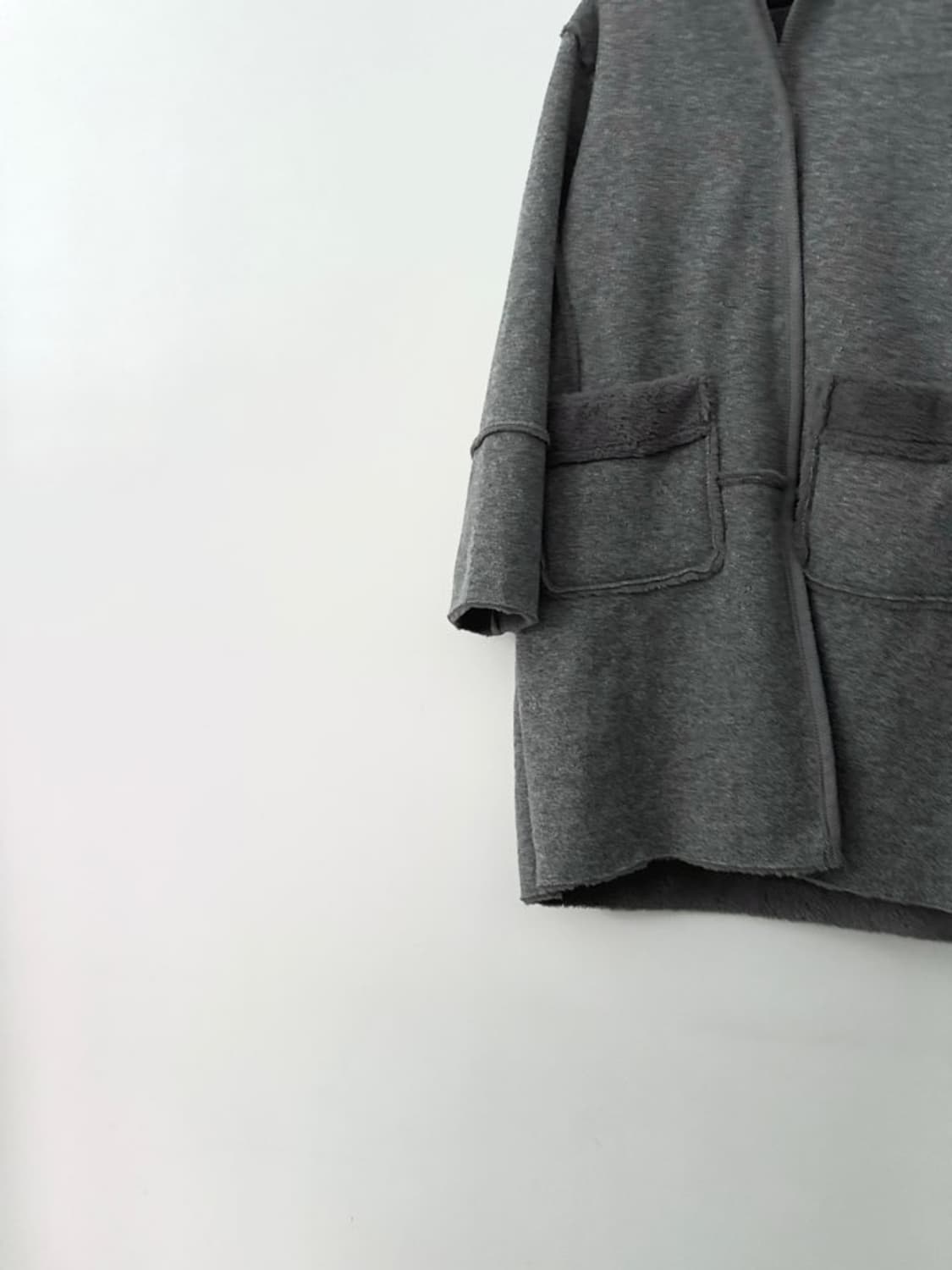 Soft pocket hoody coat / light grey 상품이미지3