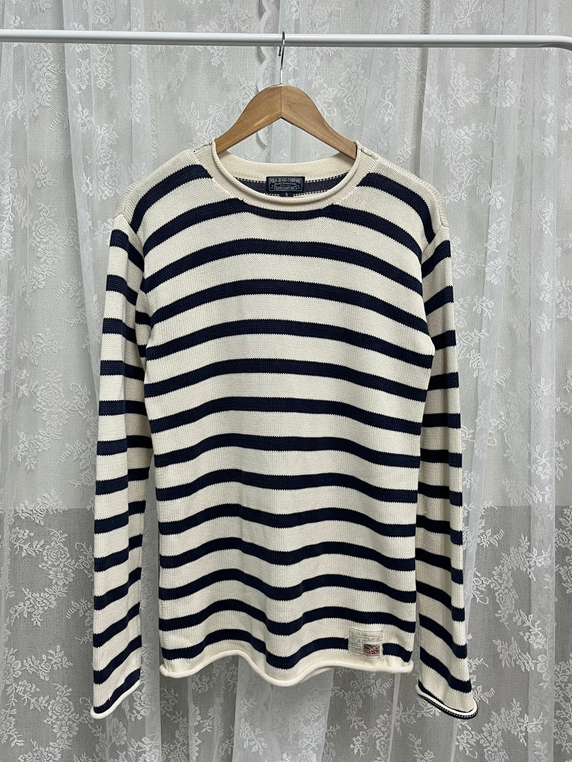 S) 폴로 진스 스트라이프 코튼 니트 상품이미지1