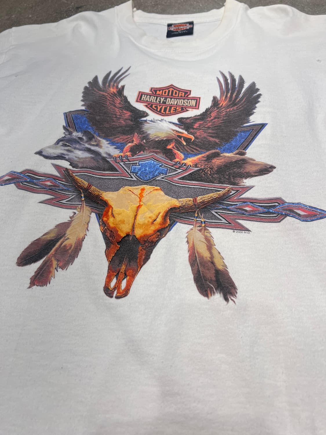 2000 할리데이비슨 이글 반팔 티셔츠L 상품이미지2
