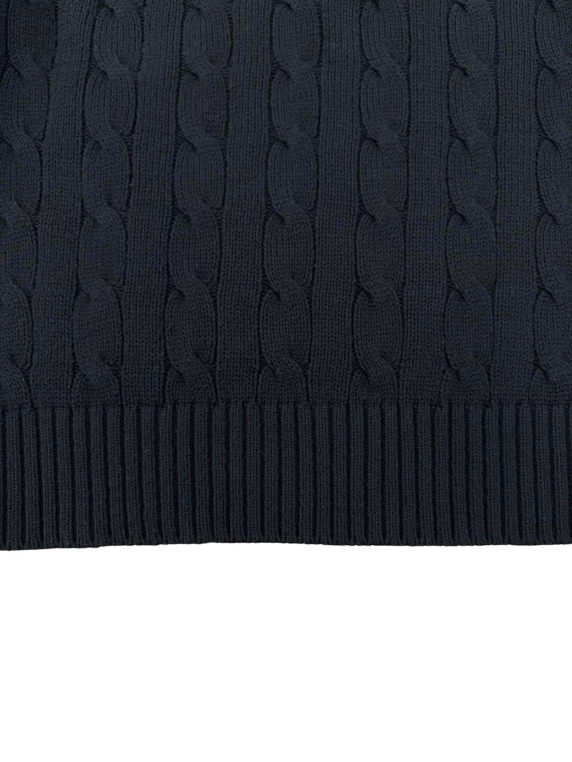 폴로 꽈배기니트 블랙 (XL) 상품이미지5