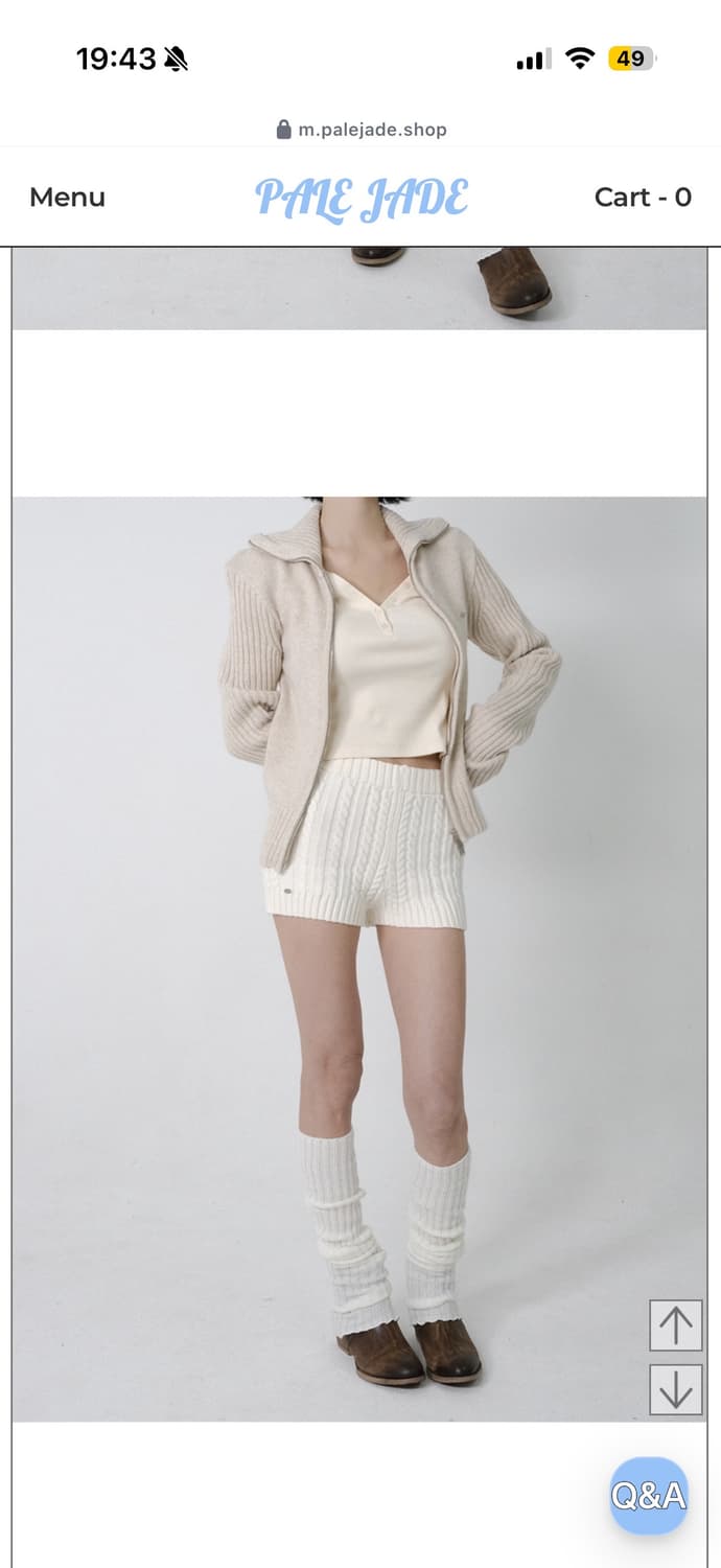 페일제이드 터틀넥 울 니트 집업 상품이미지5